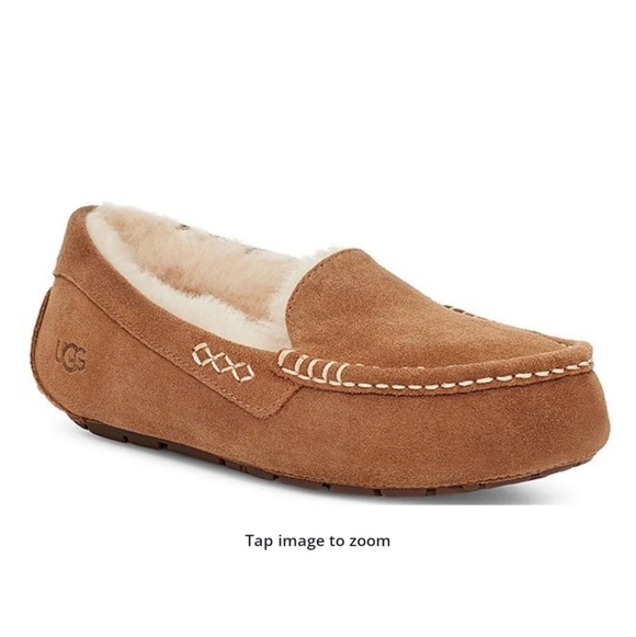 Ugg Ansley Water-Resistant Suede Wool Lined Slippers - Picture 1 of 9